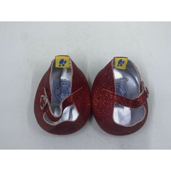 Build A Bear Workshop Ruby Slippers Shoes Red Glitter BABW Accessories - Picture 3 of 6